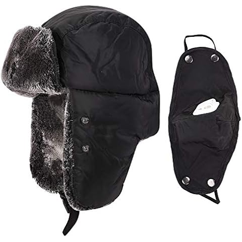 ITODA Unisex Kids Teens Trapper Hat Warm Winter Hat Earflap Bomber Hats Faux Fur Russian Trooper Hat Boys Girls Windproof Snow Ski Snowboarding Cycling Hat with Ear Flap for Children Age 5-15 Cover