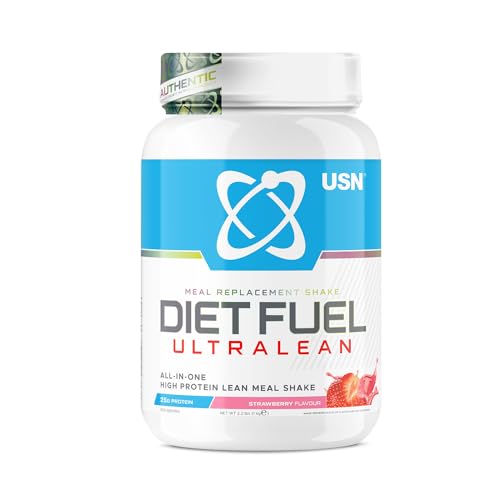 USN Diet Fuel Strawberry UltraLean 1 kg: Weight Control & Meal Replacement Powder, UN106