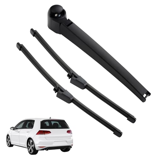 ZIGefofo Scheibenwischer Set für Vw Golf 5 | 2 Stück Auto Heckscheibenwischer und 1 Stück Heckscheibenwischerarm Ersatz Schwarz Kompatibel für 2002-2009 VW Polo MK4 2003-2009 VW Golf MK5