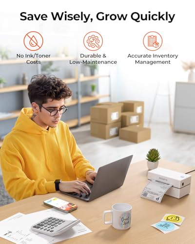 Imprimante thermique d'étiquettes 4x6 Bluetooth MUNBYN