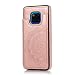 Produktbild Shazikaihui Kompatibel mit Huawei Mate 20 Pro hülle Leder Handyhülle Geldbörse, Schutzhülle Doppelt Magnetic Snap mit Blumen Design Case Cover Brieftasche Handyhülle für Huawei Mate 20 Pro (Rosa)