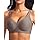 Ganado Sujetador sin Aros Encaje Sujetadores Mujer sin Costuras Push Up Relleno Bralette Comodos, Gris, XXL