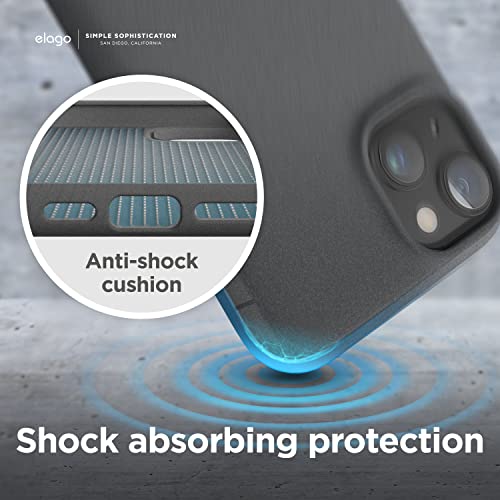 Elago Compatible With Iphone 14 Plus Case, Pebble Case, Full Body Protective Cover, Shockproof, Special Pebble Coated, Slim, Anti-Scratch, 6.7 Inch (Dark Grey) #TOP6