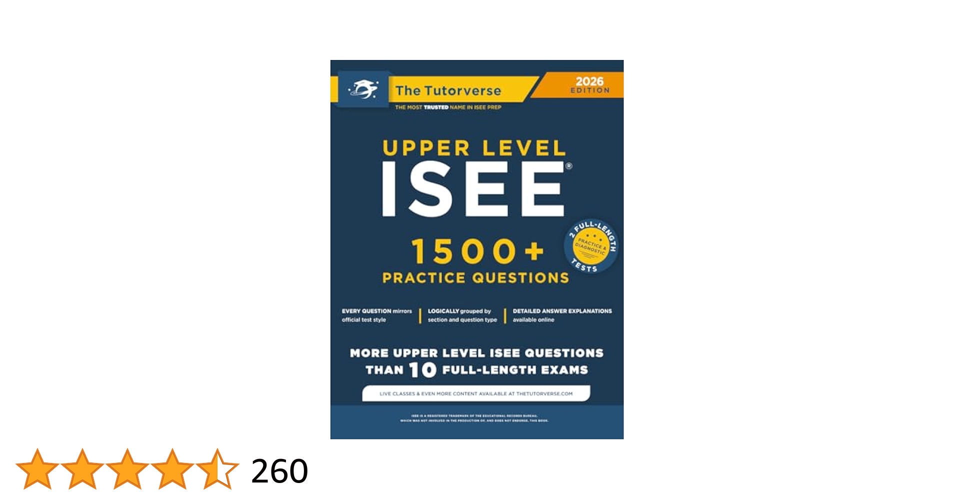 Upper Level ISEE: 1500+ Practice Questions: The Tutorverse: 9781515297352: Amazon.com: Books upper-level-isee-1500-practice-questions-the-tutorverse-9781515297352-amazon-com-books