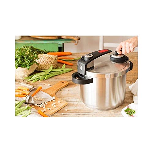 BRA New Star Olla Express de puente 11 Litros, Fabricada en Acero Inoxidable 18/10, Con 2 Sistemas de Seguridad a Presión y Sistema de Bloqueo de Apertura, Apta para Todo Tipo de Cocinas - imagen 5