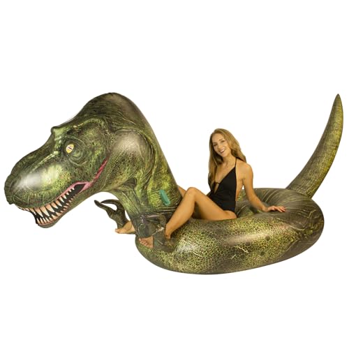 PoolCandy Inflatable T-Rex Dinosaur Pool Raft
