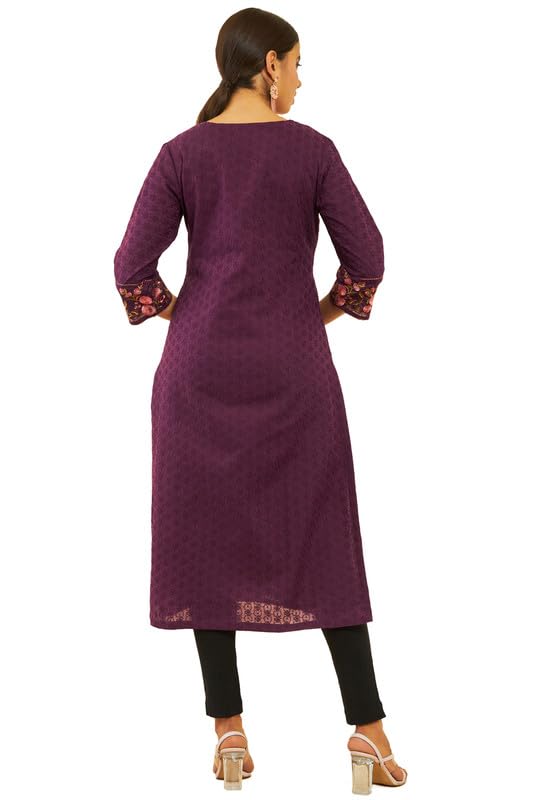 Image of Soch Women's Cotton Straight Kurta