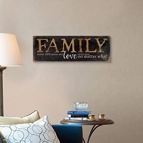 Family - Where Life Begins Canvas Wall Art Print, Family Artwork #TOP3