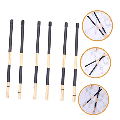 Baquetas de bambú resistentes para percusión 3 pares miniatura 7