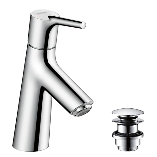 Hansgrohe 72011000 Talis S grifo de lavabo 80, con vaciador Push Open, cromo