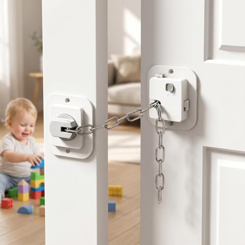 Image of Child Proof Door Locks for Kids Safety, Adjustable Latch, 1 Pack