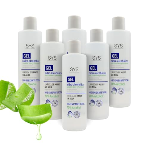 SYS Gel Hidroalcohólico Pack 6 x 250 ml – Con Aloe Vera y...
