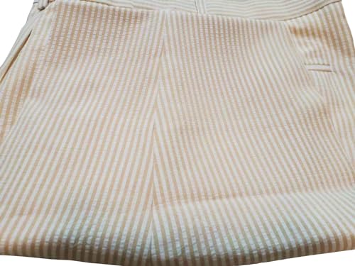 Mens Summer Seersucker Slim Fit Pants Mens Cotton Sear Sucker Suit Separate Pants Trousers Beige, 34 Regular4