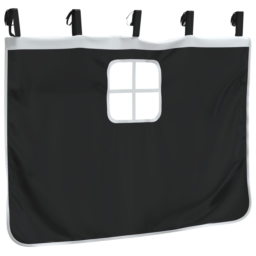 Tomostar Rideau pour Lit Mezzanine, Rideau Ciel pour Lit Superposé Enfant avec Tunnel et Tour Blanc et Noir