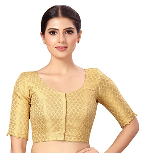 Image of Studio Shringaar Women's Polyester Elbow length sleeves Blouse