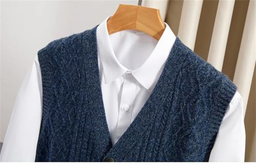 Dcvmvmn Men's Casual Sweater Vest Spring Cashmere Cardigan Tank Top Lightweight Knitted Sleeveless Sweater3
