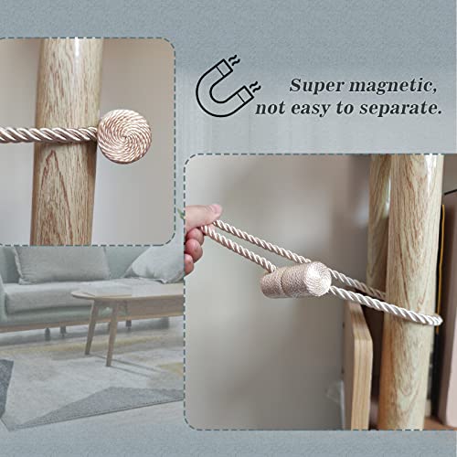 image for Hion Magnetic Curtain Tiebacks Golden 6 Pack, Curtain Tiebacks Buckles