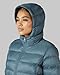 32 Degrees Heat Women’s Lightweight Packable Hooded Jacket – Water Resistant Travel Puffer, Goblin Blue, Medium