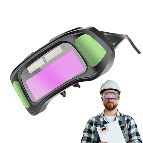 Genérico Gafas De Soldadura Auto Oscurecimiento - Gafas de Seguridad para Soldar, con Protección Solar Antideslumbrante para Proyectos de Soldadura,Fabricación y Construcción