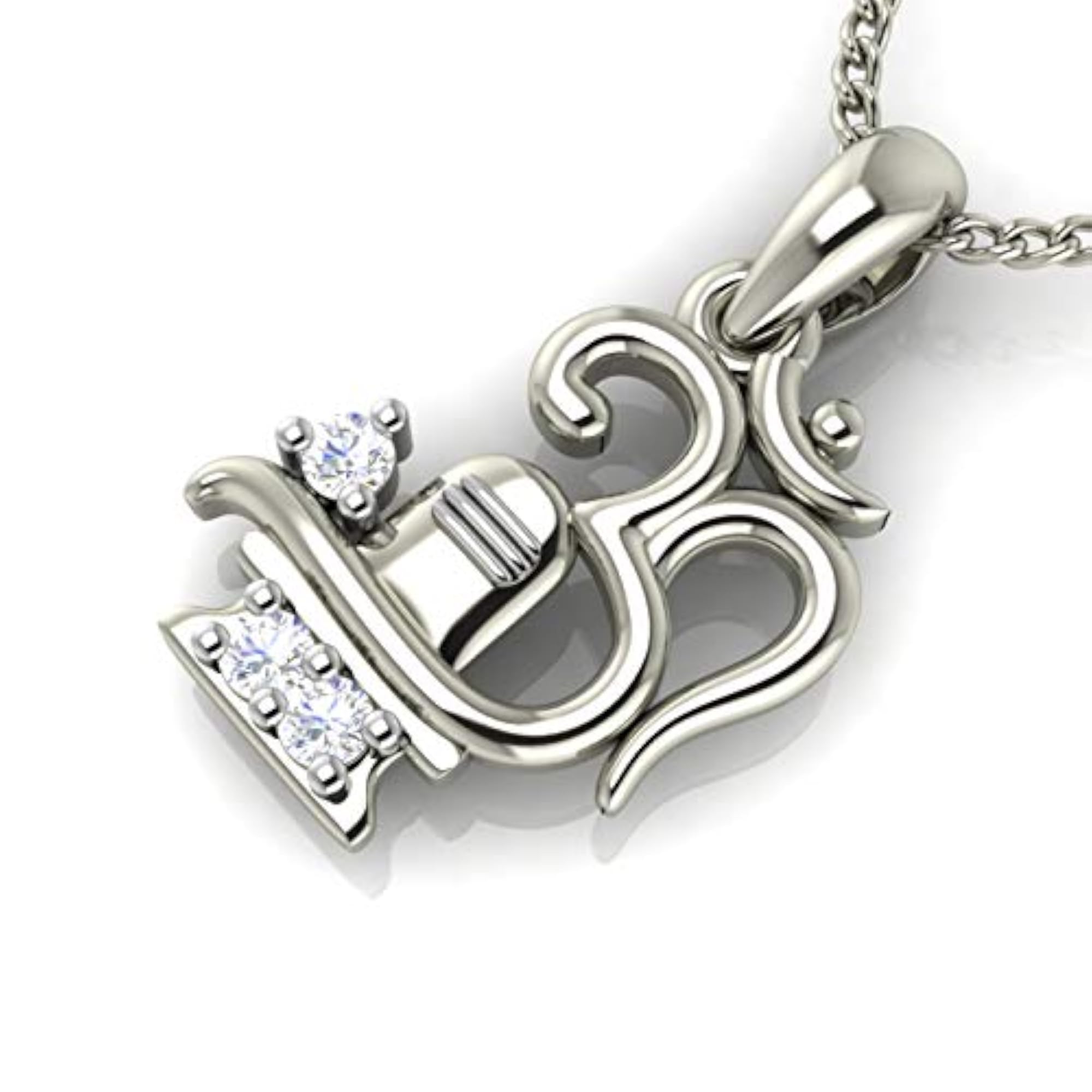 Women's 14KT White Gold Pendant, Timeless Elegance