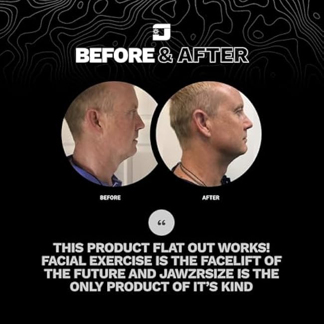 JawzrPro Jaw Exerciser for Women, Double Chin Reducer, Face Toner Jawline Sculptor for Women, Jaw Shaper and Neck Exerciser'