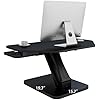 32 inch Corner Standing Desk Converter, Height Adjustable Sit Stand Desk Riser with Keyboard Tray, Black, GSD76
