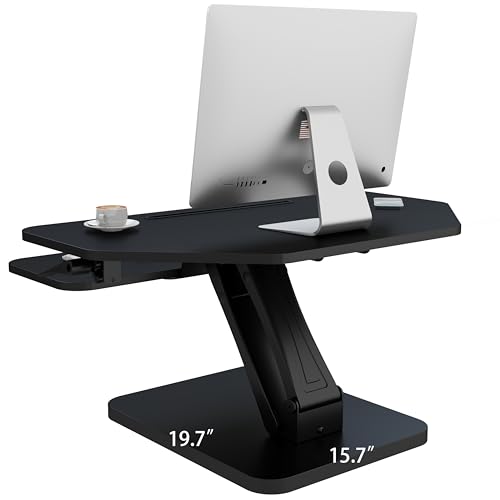 Lubvlook A002-GSD76 32 Inch Corner Standing Desk Converter, Height Adjustable Sit Stand Desk Riser thumb #6