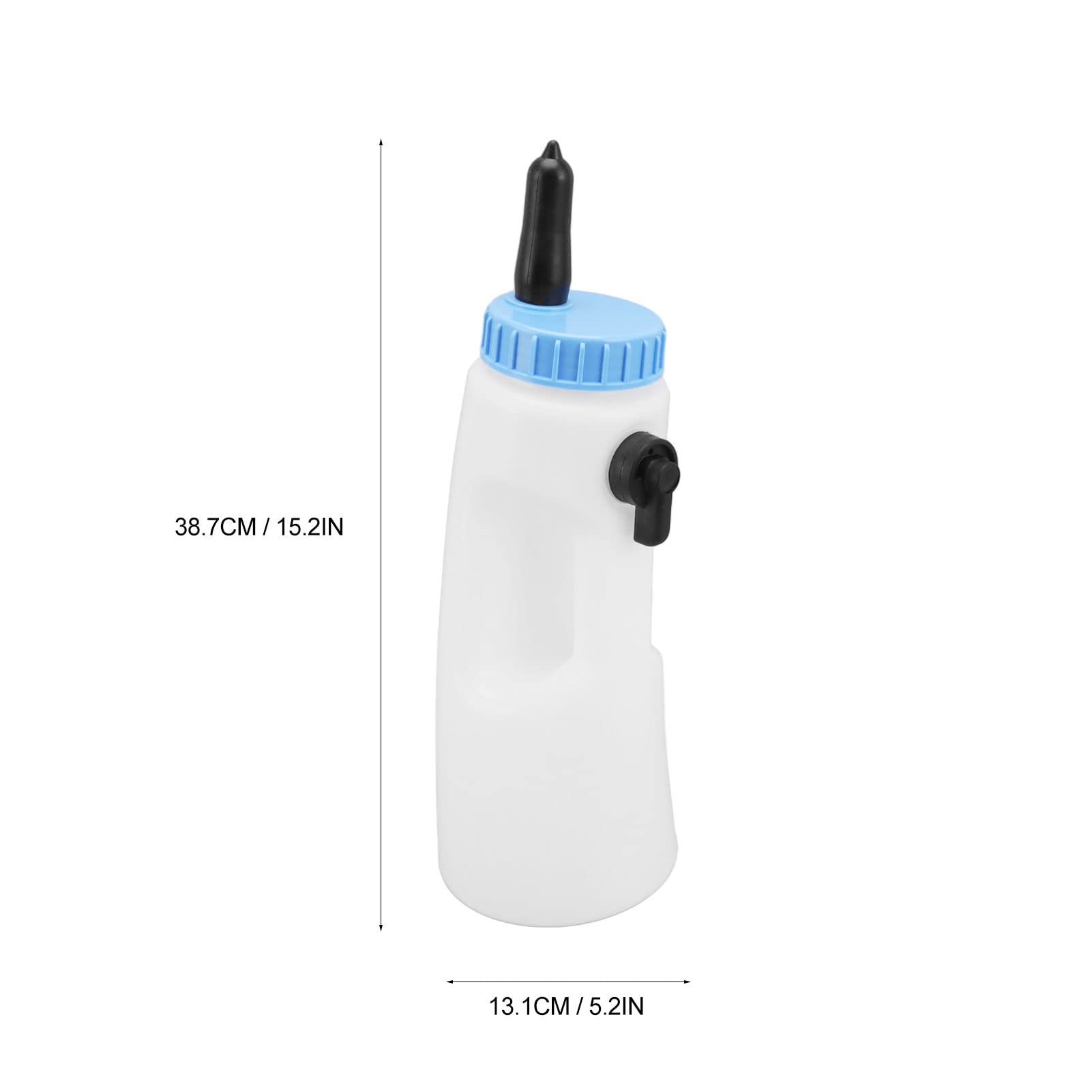 Tyenaza Calf Feeding Bottle, 2.5L Vertical Calf Feeding Bottle with Handle Strong Sealing PE Calf Nursing Bottle for Lambs Calves Other Animals