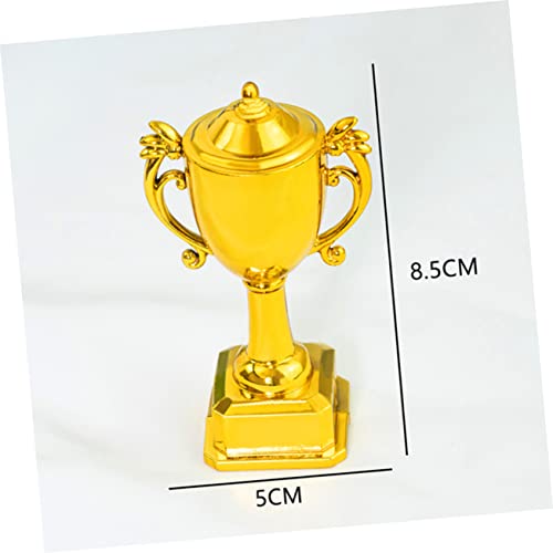 Luxshiny 6 Pçs Troféu Decoração De Bolo Decoração De Metal Miniture Decoração Mini Bolas De Futebol