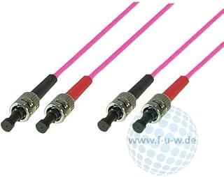 Tecline 39875810 - Cable de Fibra óptica OM4 (50/125 µm, 10,0 m), Color Rosa
