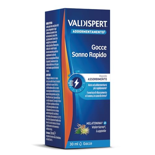 Valdispert Gocce Sonno Rapido, Integratore Alimentare per Dormire con Melatonina, Valeriana e...