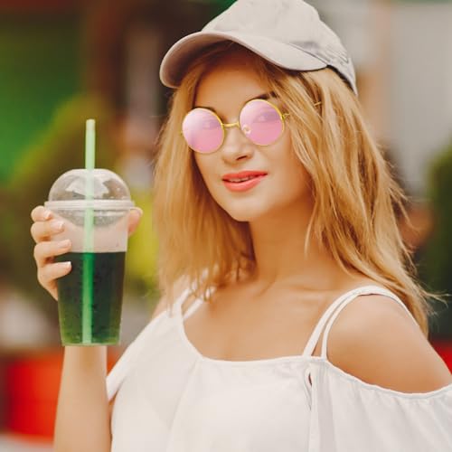 Bouboni X2019BBJYB-4-HUNS-A Pairs Hippie Sunglasses 4 Colors Round Hippie Glasses 60S 70S Outfits Groovy Party Decorations Sunglasses thumb #5