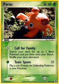Pokemon - Paras (72) - EX Rojo Fuego y Verde Hoja