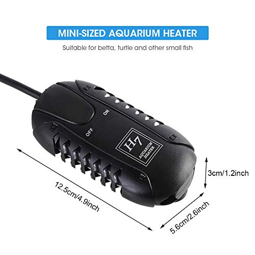 MQ Mini Aquarium Heater 50W Betta Fish Tank Heater with Digital LED Display and External Thermostat Controller, for Fish Tank 6-10 Gallon - Thumbnail 6