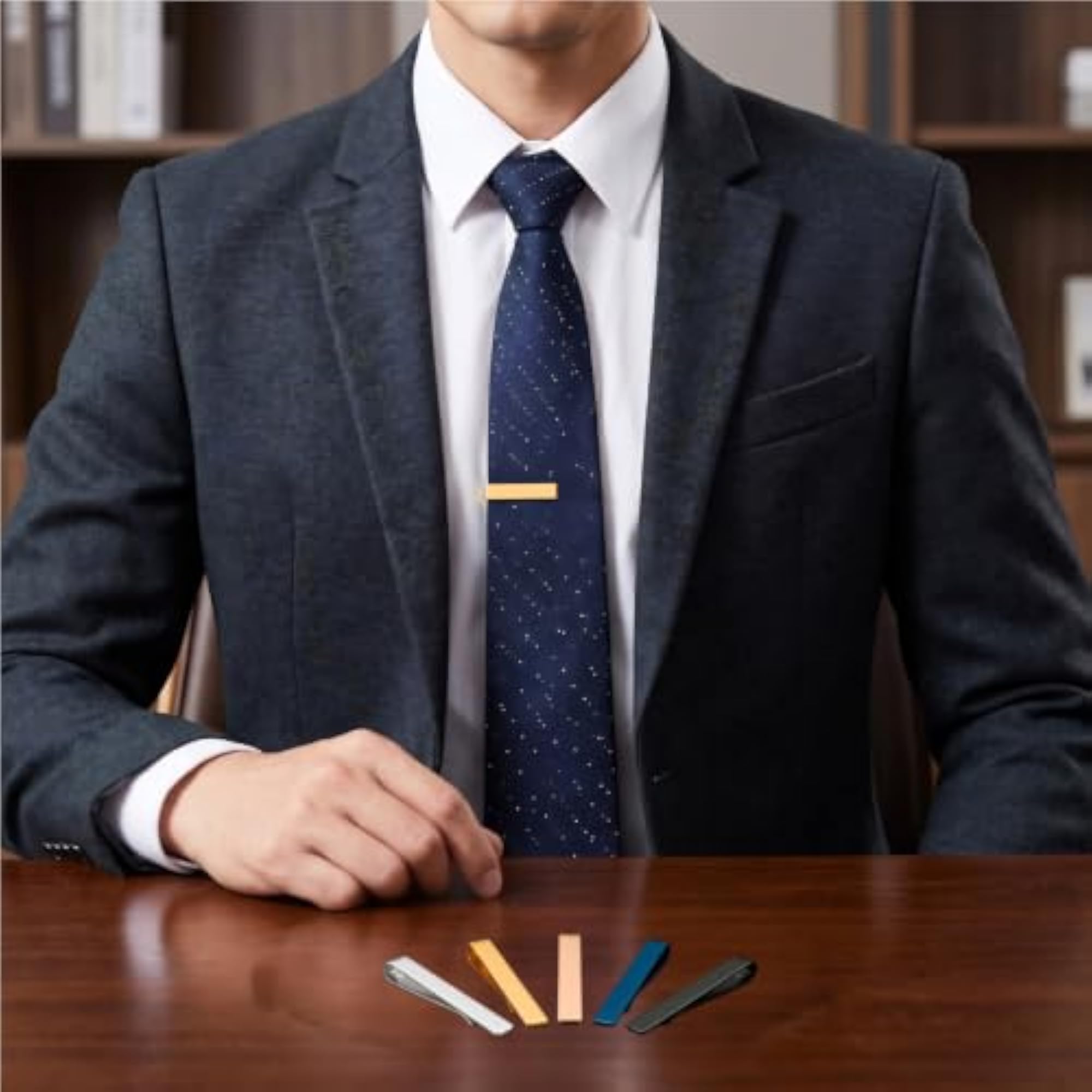5Pcs Stainless Steel Tie Pin Combo for Men