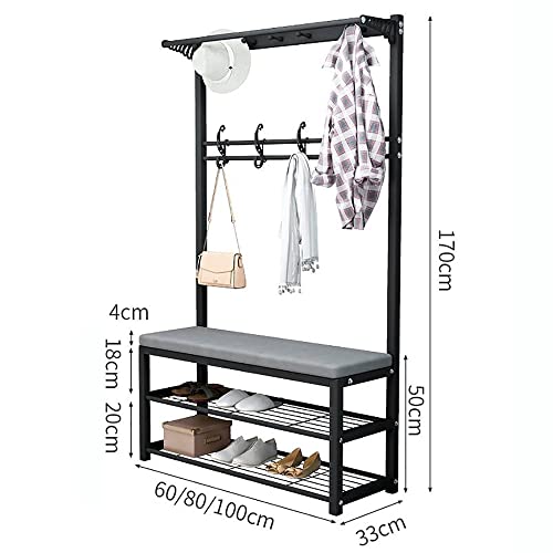 Porte-manteau en métal avec banc, la solution peu encombrante - 4
