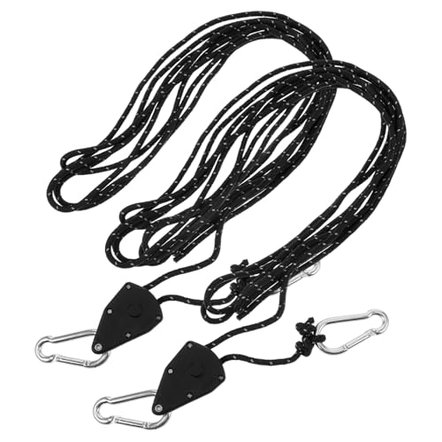POPETPOP 2pcs Adjustable Heavy Duty Rope Hanger for Grow Lights Gear Ratchet Clips for Indoor Planting Equipment Smooth Versatile Use