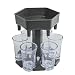 Imagen de Alihoo 6 dispensadores de chupito y soporte para vasos de chupito dispensador de chupito dispensador de cócteles dispensador con eslogan dispensador de bebidas de vino incluye 6 tapones de silicona