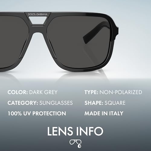 Dolce & Gabbana DG4431 Square Shape Sunglasses With Eyewear Kit Bundle - Sun Glasses with High Bridge Fit - Men's Designer Sunglasses4