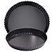 BESTTY Moldes para Quiche o Tartas de Clasico con Fondo Extraíble Envase Antiadherente Grande para Quiche | Incluye una Espátula de Silicona a Juego - 2 Pack (Ø 22 cm& Ø 10 cm)