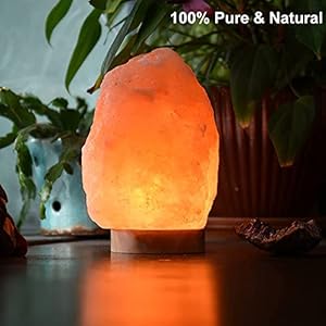 Fanhao himalayan salt lamp with 8 colors changing 100 natural crystal salt light glow hand crafted night light for lighting decoration and gift  urban country home decor