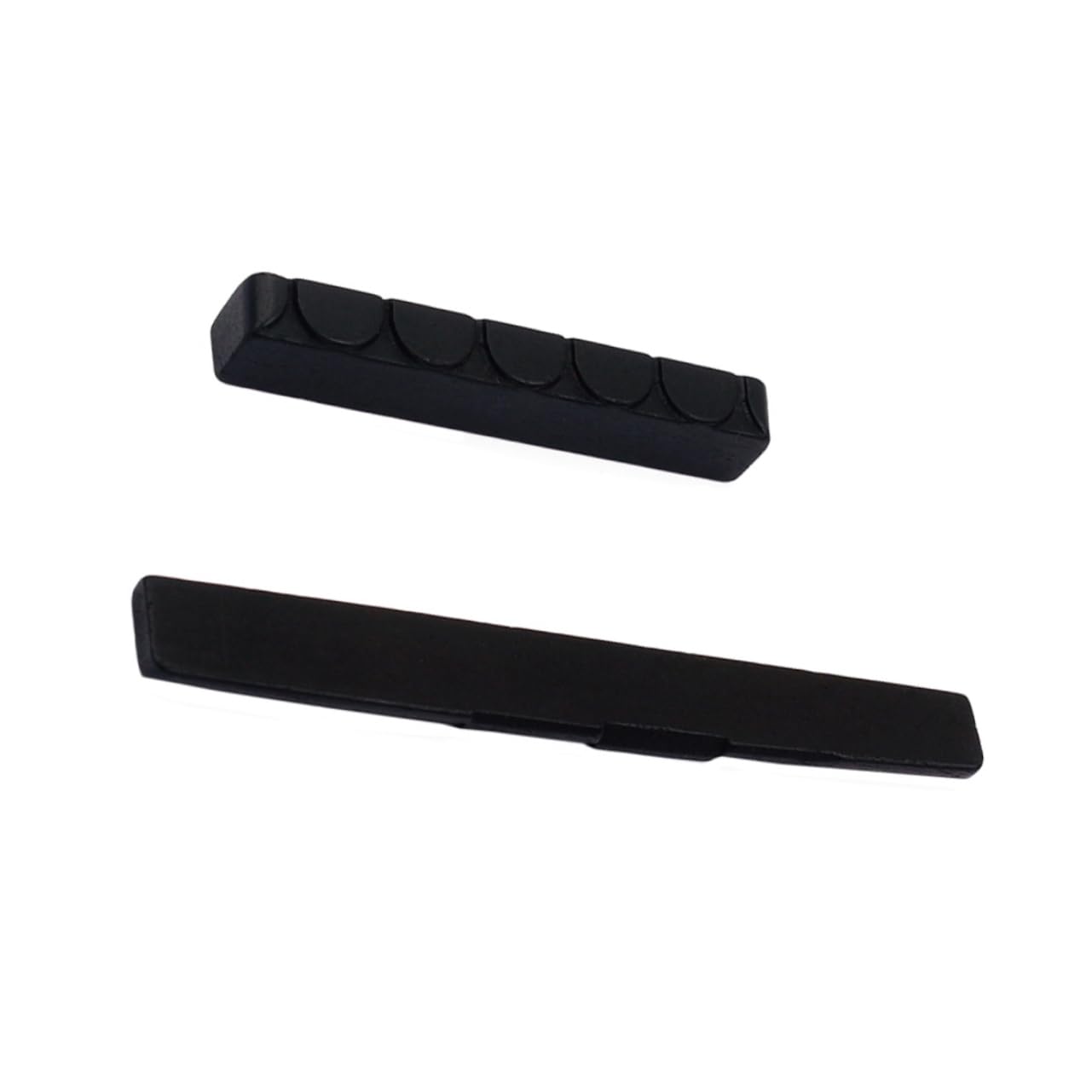 SUPVOX Ebony Guitar Nut Saddle Set Acoustic Guitar Replacement Parts Buffalo Bone for Rich Tone