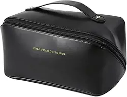 Bolsa Necessaire Feminina Organizador Maquiagem Viagem (Preto)