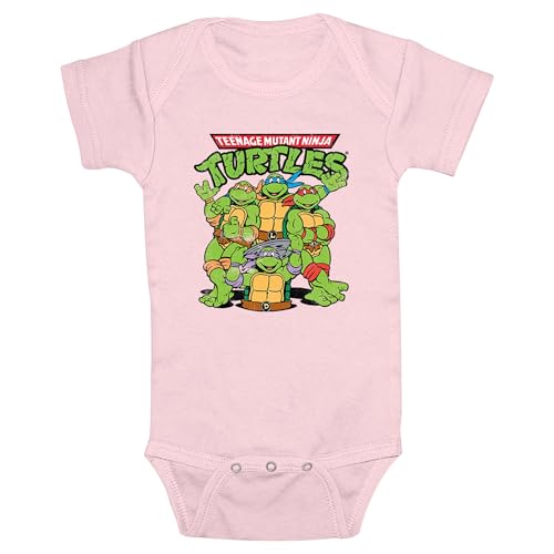 Image of Infant's Teenage Mutant Ninja Turtles Group Shot Original Logo Bodysuit