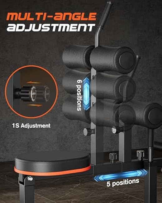 FEIERDUN Adjustable Seated Calf Raise Machine with Band Pegs and Bicep Curl Handle for Leg Training and Exercise - Home Gym Equipment