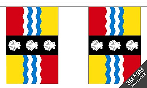 Flagtex Bedfordshire New Fabric Bunting – 9m with 30 Flags – Premium Indoor & Outdoor Decoration — image 1