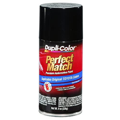 Image of Dupli-Color EBTY15667 Perfect Match Automotive Spray Paint - Toyota Black Metallic, 1G8,204,202 - 8 oz. Aerosol Can
