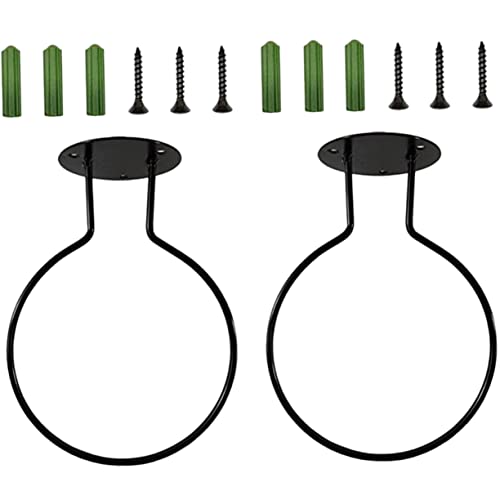 Yardwe 1 Set Wall Mount Basketball Holder Durable Basketball Storage Stand Display Rack for Football Soccer Rugby Sturdy Construction for Safe Ball Storage and Showcase