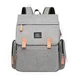 ＡＷＨＡＯ Mochila para bebés, mochila de hombro para mamás, bolsa de viaje para artículos del bebé, mochila para cambiar pañales, Gris, universal