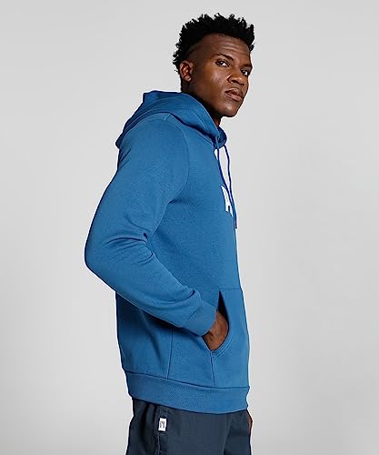 Image of Puma Cotton Men Ess Big Logo Hooded Neck Hoodie Fl (S) Mineral